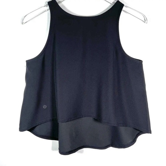 Lululemon Athletica Black Asymmetrical Sleeveless Tank - Picture 1 of 6